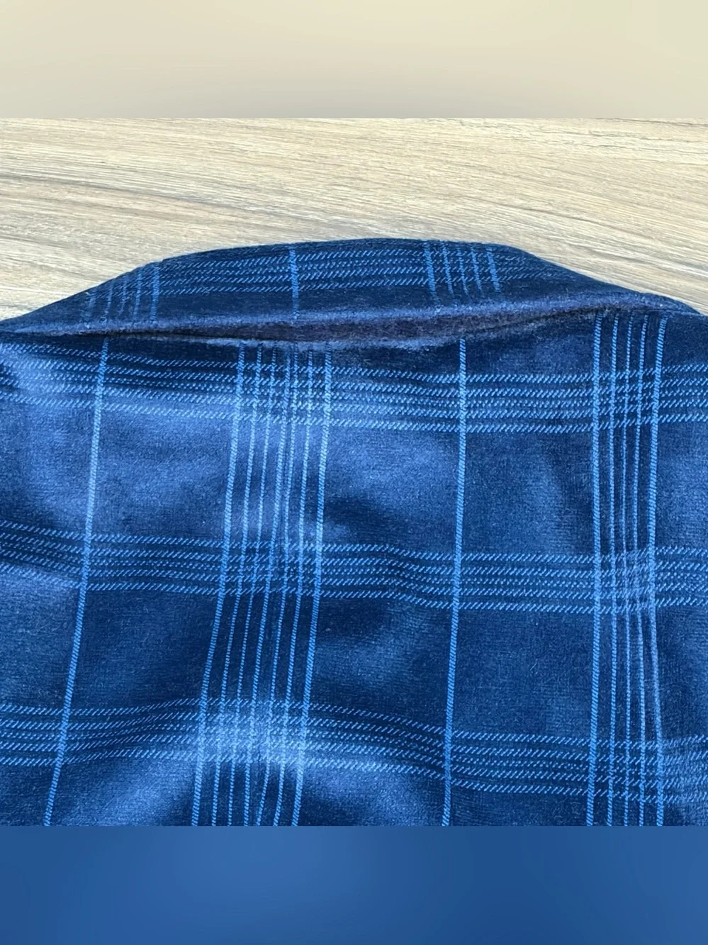Appaman Fine Tailoring Boy's Blue Velvet Plaid Jacket Gold Lining Size 14